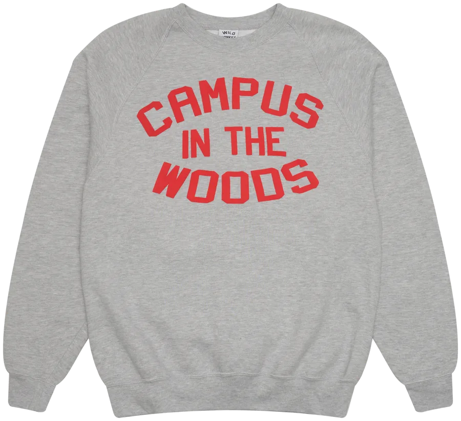 Heather grey raglan sweatshirt flat lay photography