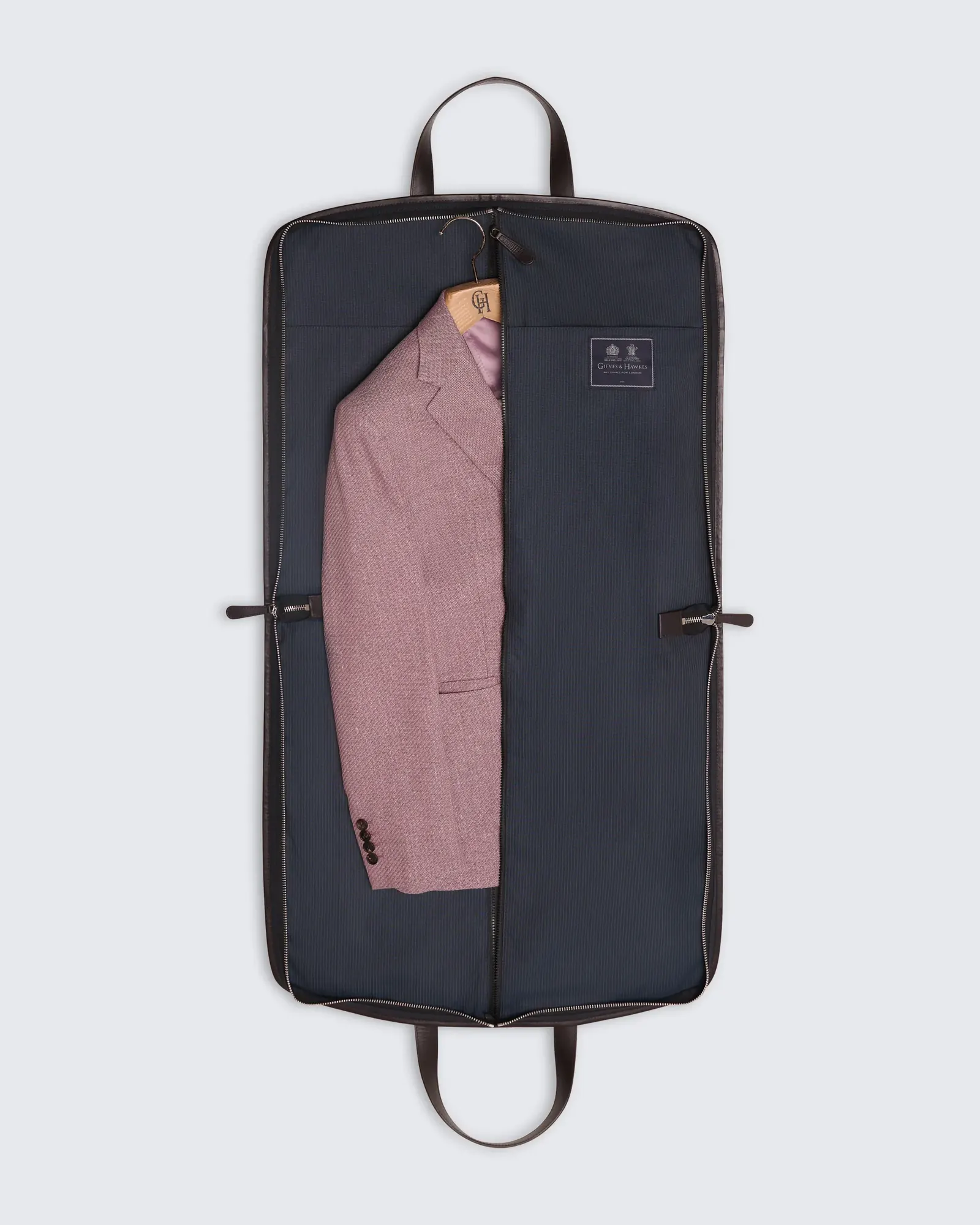 Suit carrier detail photography