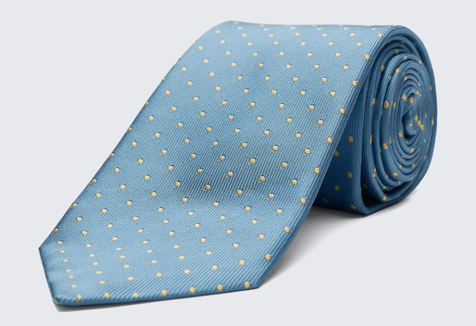 Silk tie photographed as still life for a menswear accessories range