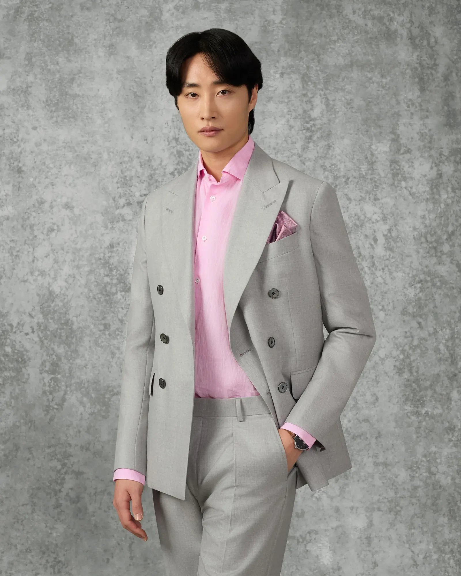 Menswear tailoring photographed for an ecommerce product page