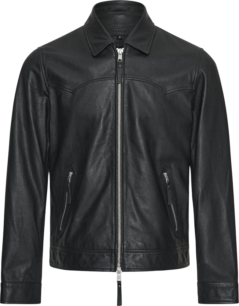 Mens leather jacket shot with ghost mannequin photography in London